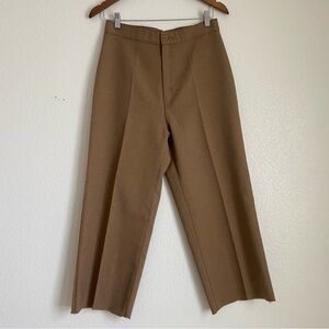Vintage 80's Levis Bend Over raw hem trausers, brown, 14 (28")